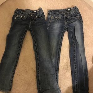 2 pairs of girls miss me jeans size 7